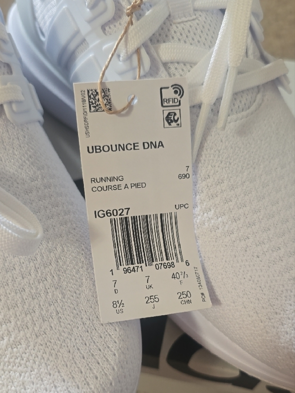 adidas Women's Ubounce DNA White Running Shoes - Picture 2 of 5